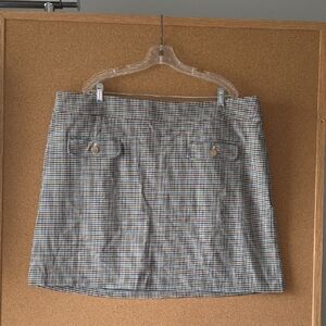 LOFT Plus Checkered Preppy Academia Mini Skirt 20